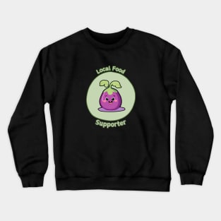 Local Food Supporter - Eggplant Crewneck Sweatshirt